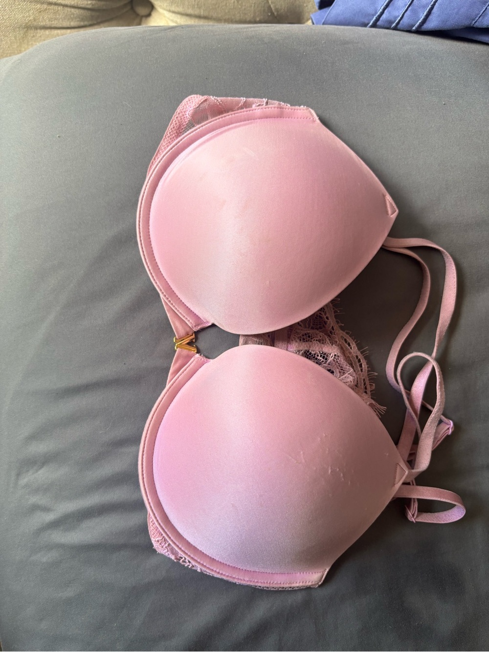 Victoria's Secret Light Pink Lace-Back Push-Up Bra